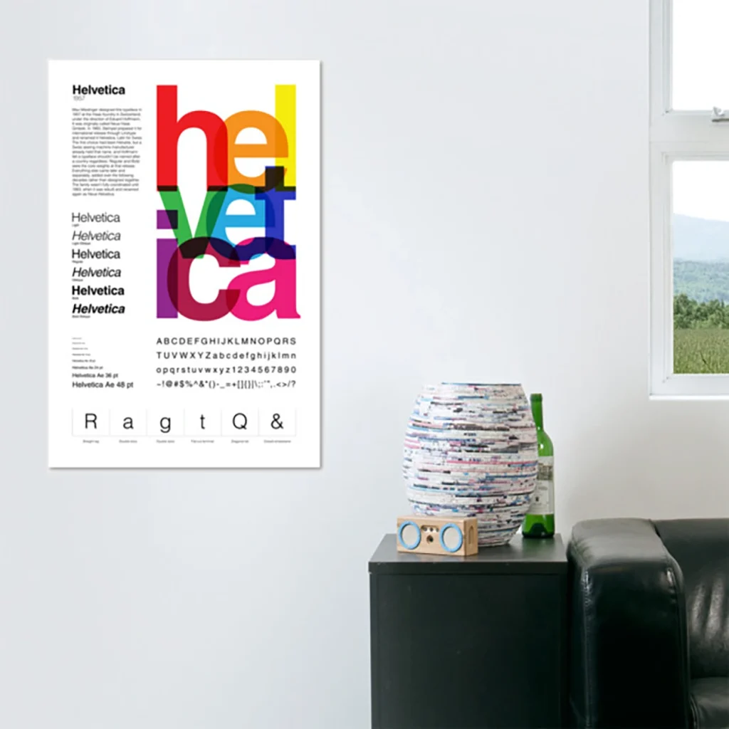 Helvetica Specimen (Light) T-shirt image 1