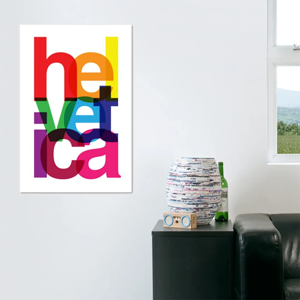 Helvetica Typography (Light) T-shirt image 1