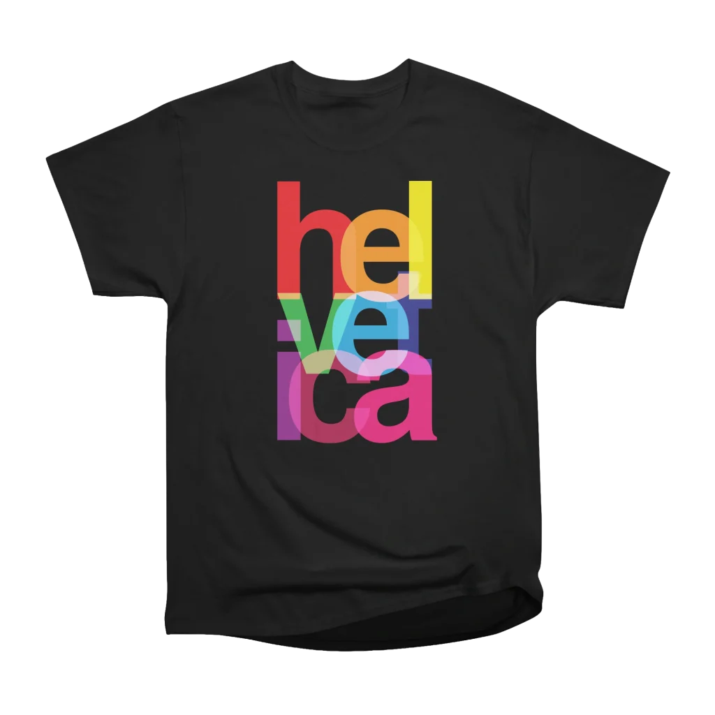 Helvetica (Dark) T-shirt image 1
